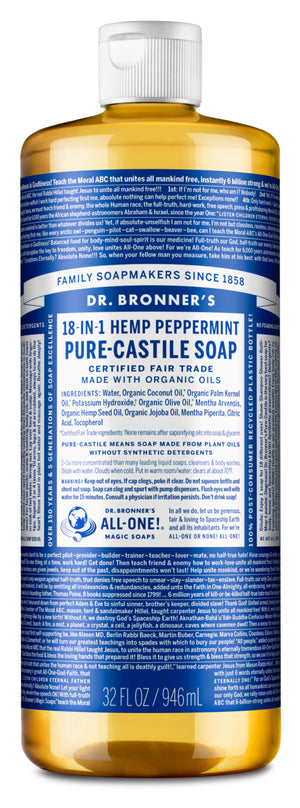 Peppermint - Pure-Castile Liquid Soap