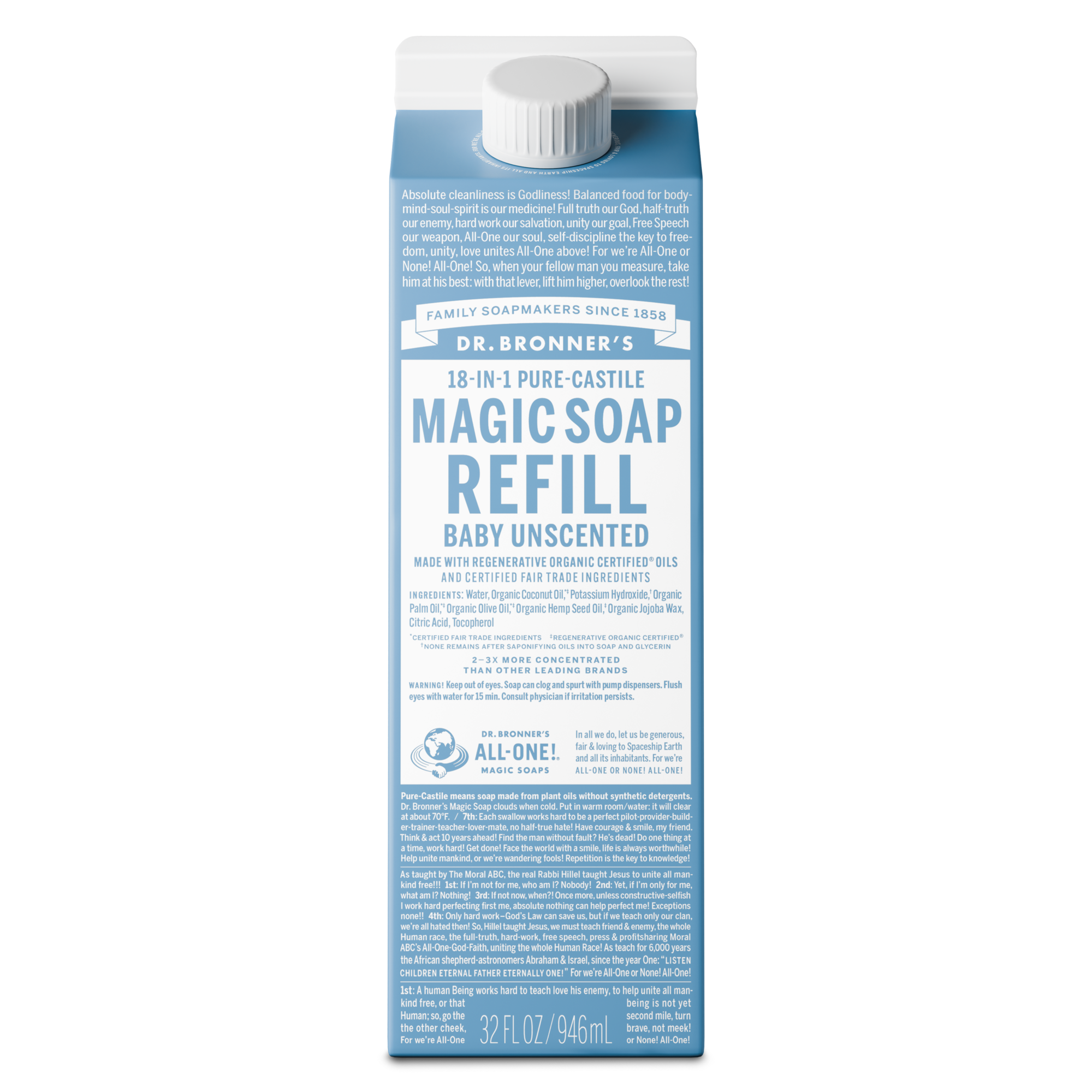 Unscented - Pure-Castile Magic Soap Refill