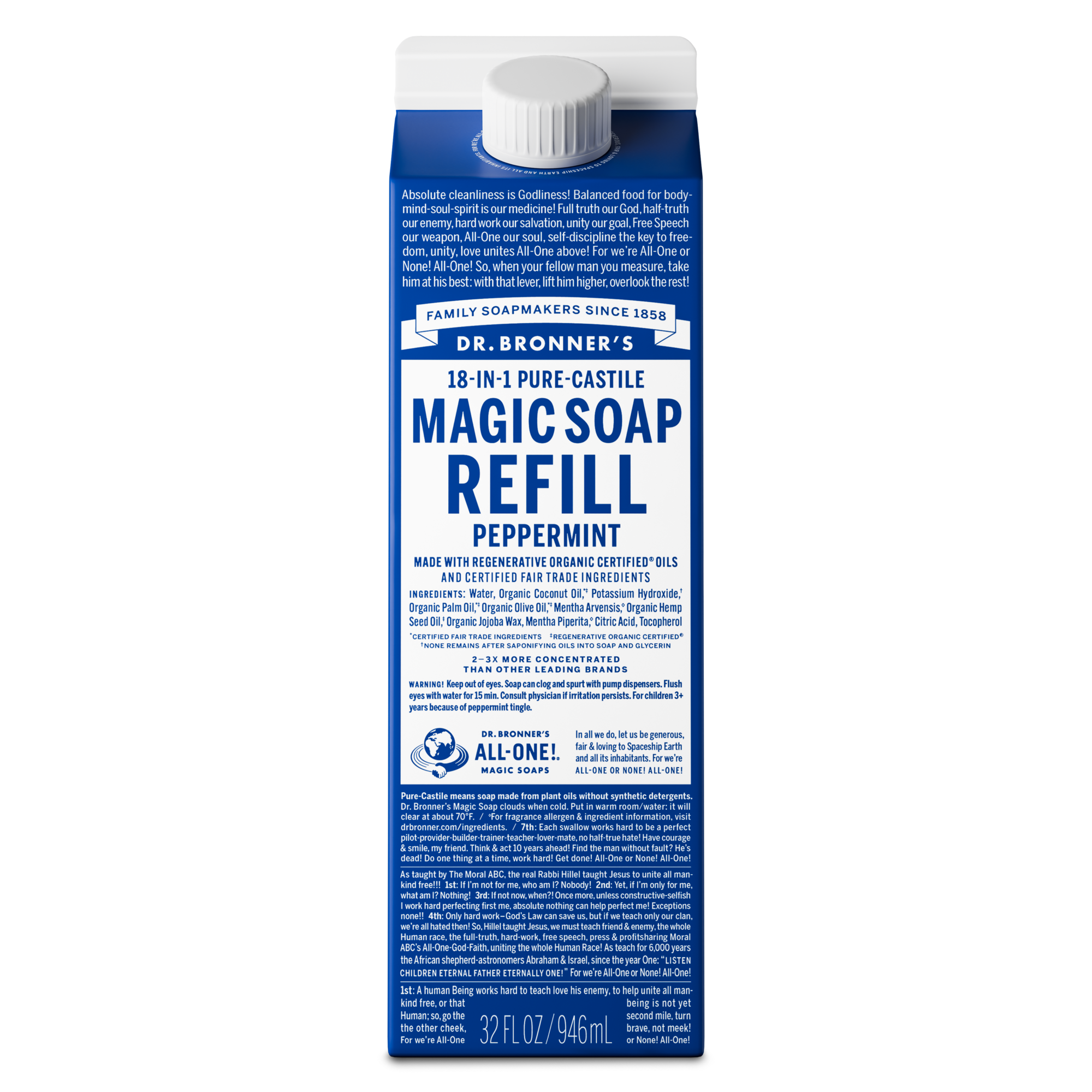 Peppermint - Pure-Castile Magic Soap Refill