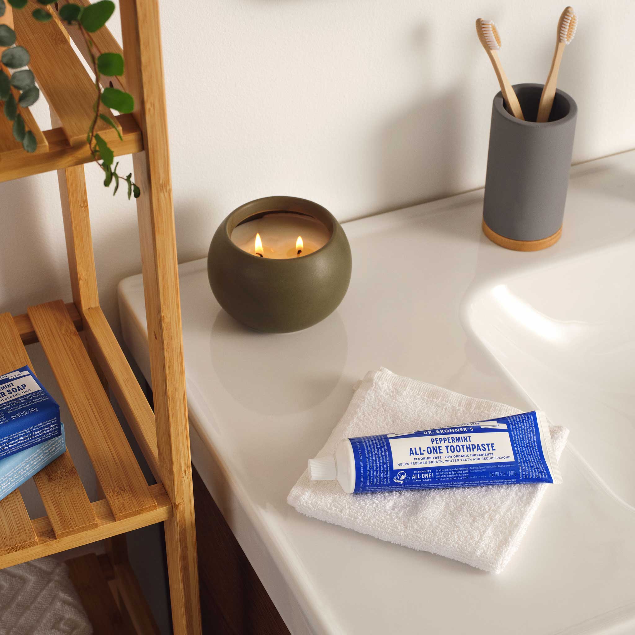 Peppermint All-One Fluoride-free Toothpaste | Dr. Bronner's