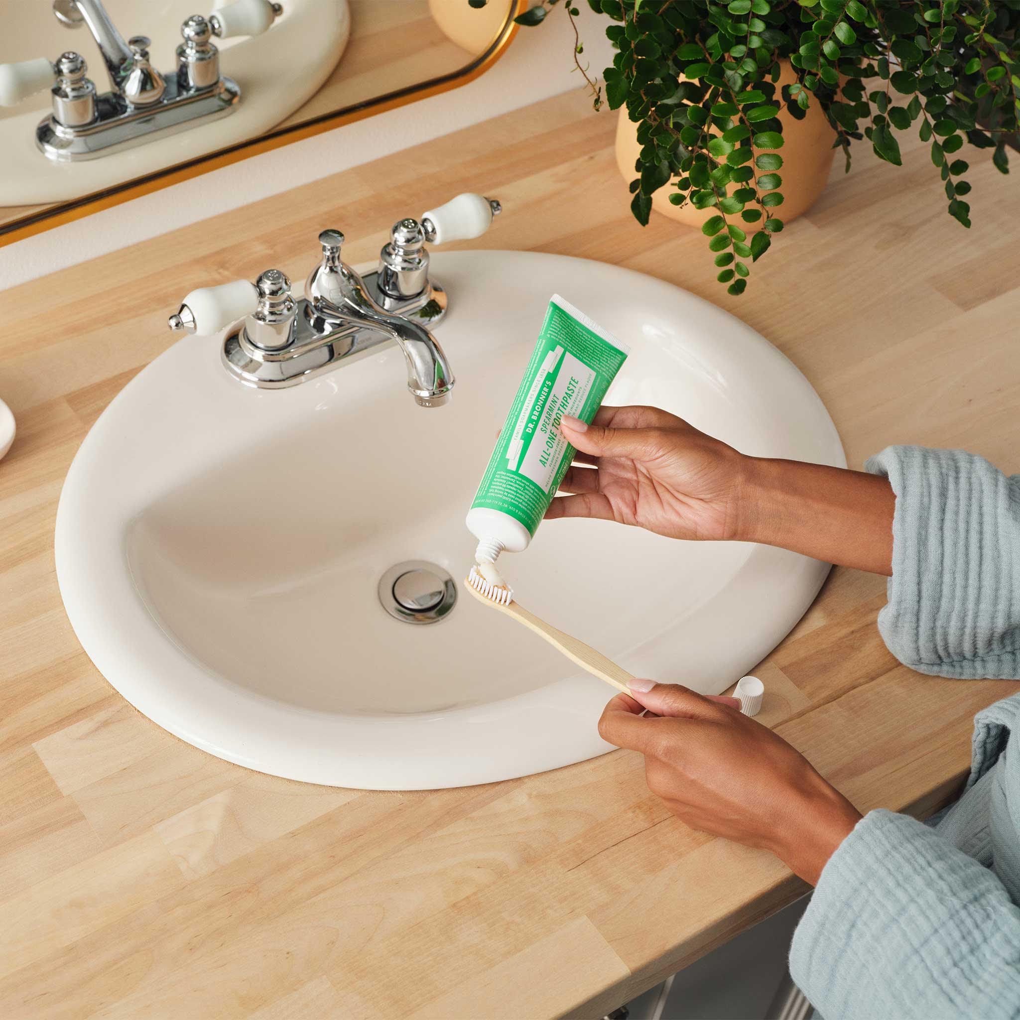 Spearmint All-One Fluoride-free, Natural Toothpaste | Dr. Bronner's