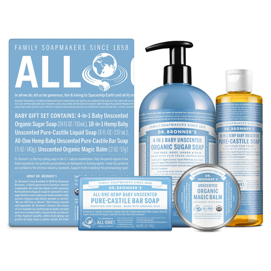 Baby Unscented Body Care Gift Set Organic Bronner's