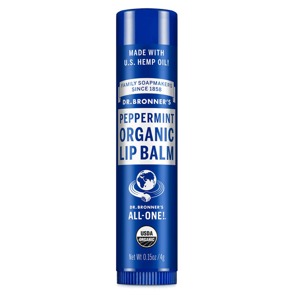 Lip Balms Made w/Organic Beeswax and Oils | Peppermint | Dr. Bronner's