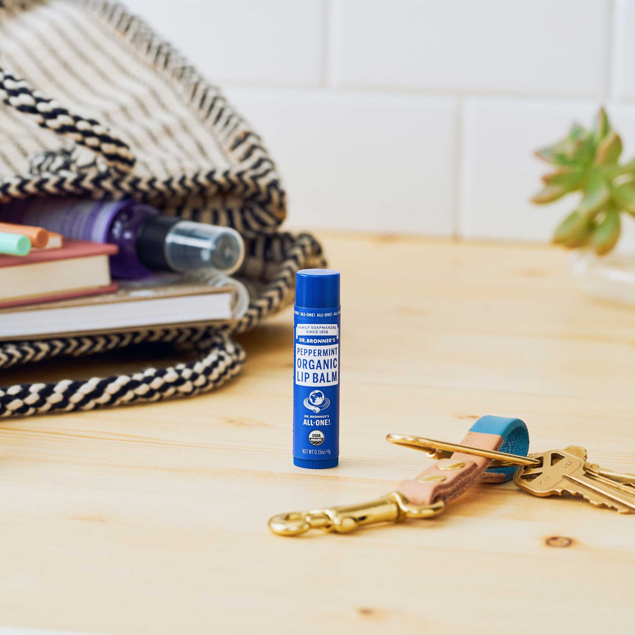 Lip Balms Made w/Organic Beeswax and Oils | Peppermint | Dr. Bronner's