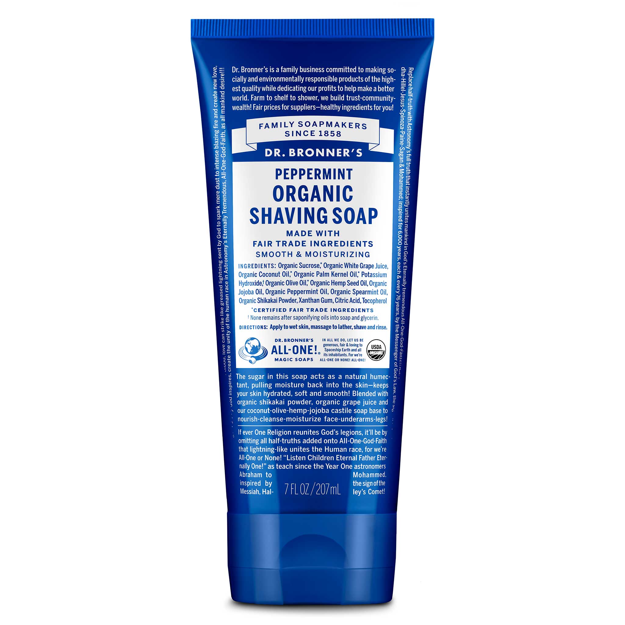 Dr. Bronner's ペパーミント石鹸 3,776ml Organic Peppermint Shaving Soap | Dr. Bronner's