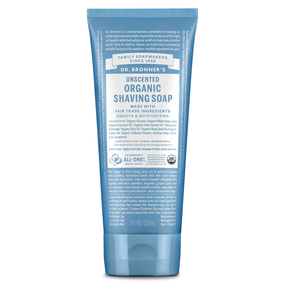 ORGANIC SHAVING SOAP Unscented [7 oz]