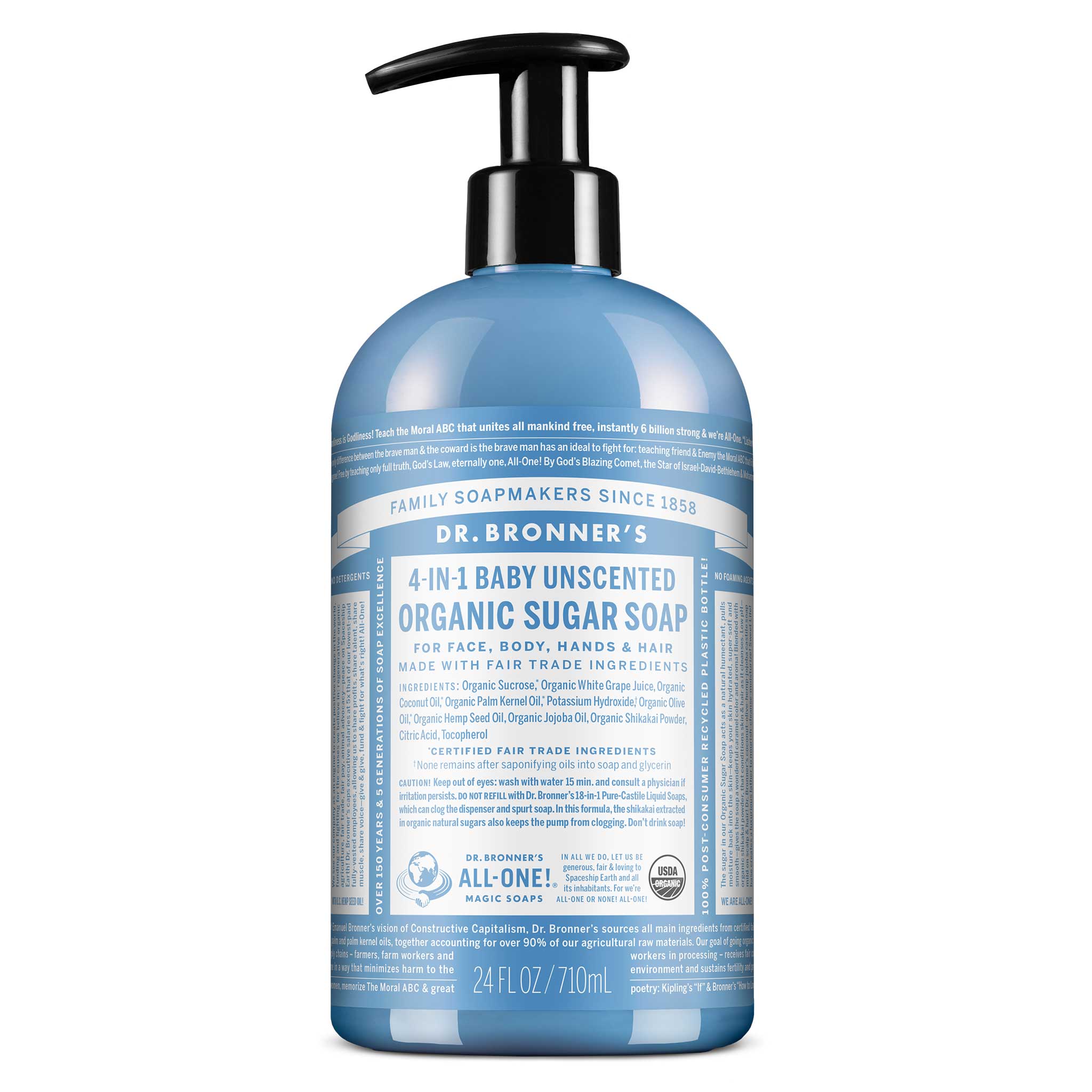 Dr. Bronner's Organic Sugar Soap (Unscented)