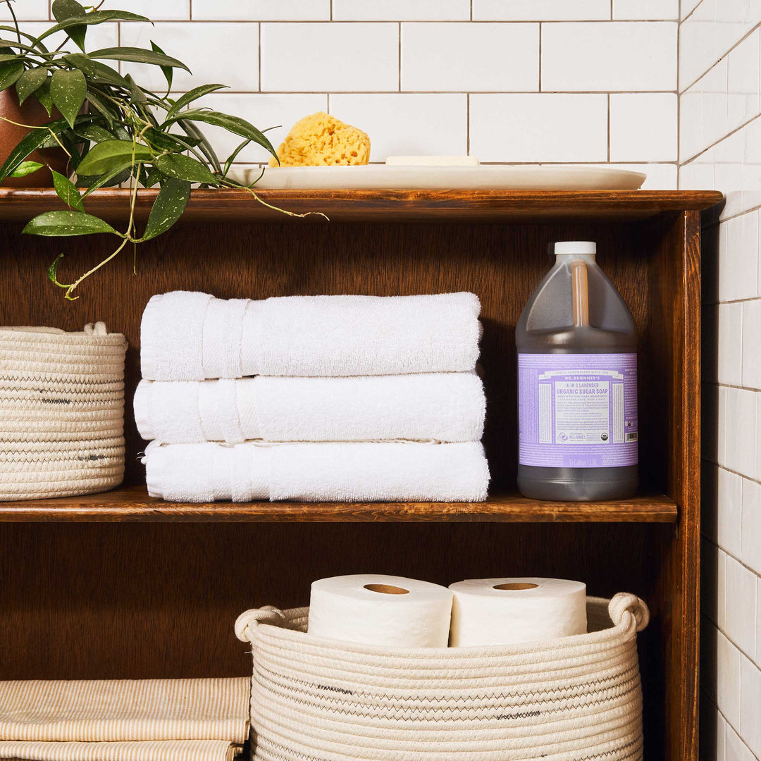 lavender plant bathroom Dr. Bronner's Organic Lavender Sugar Soap