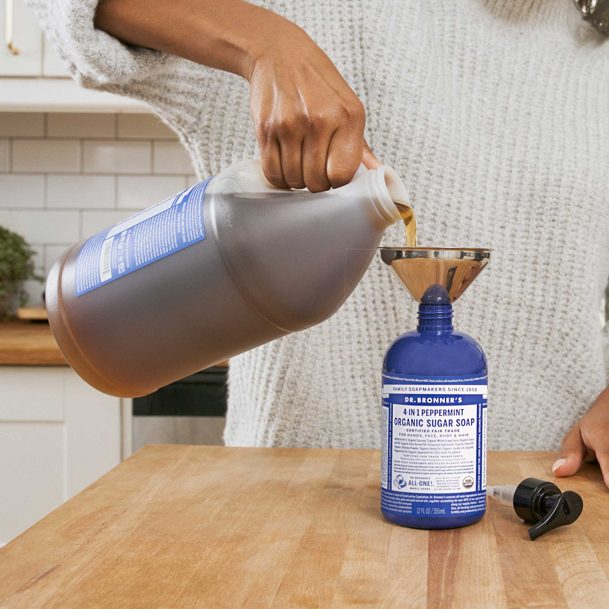 Peppermint Organic Sugar Soap for Hand & Body | Dr. Bronner's