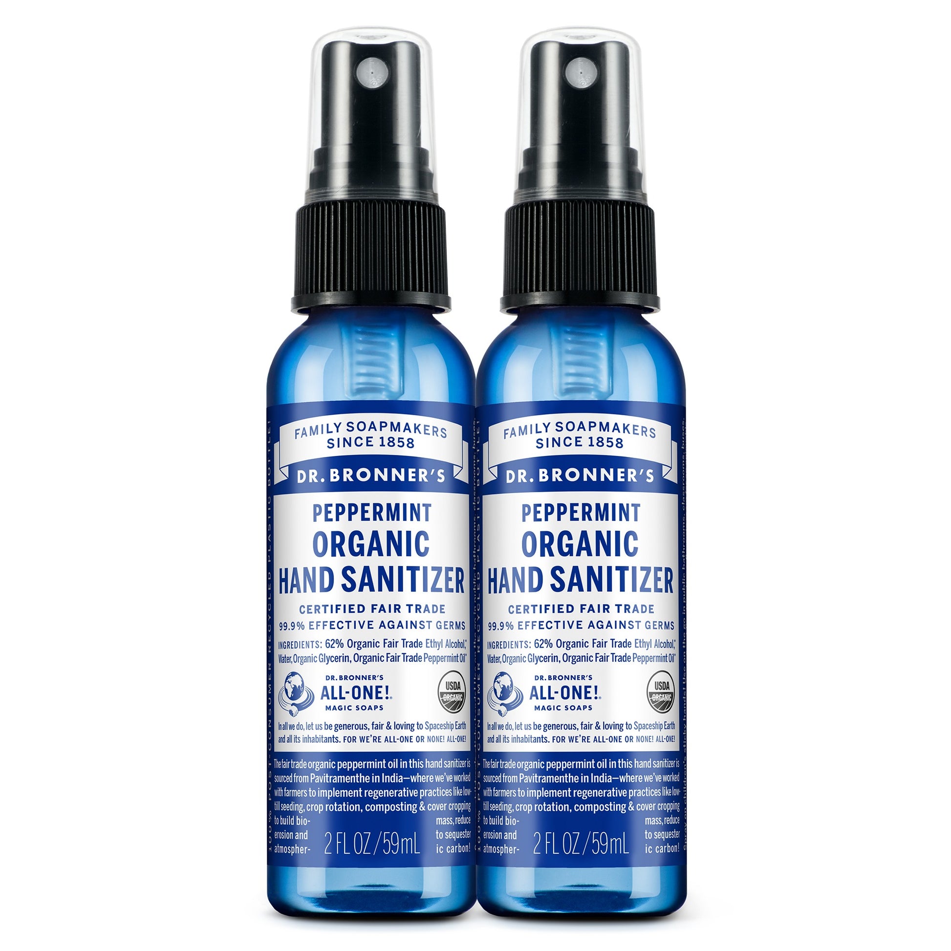 ORGANIC HAND SANITIZER Peppermint [2 oz]