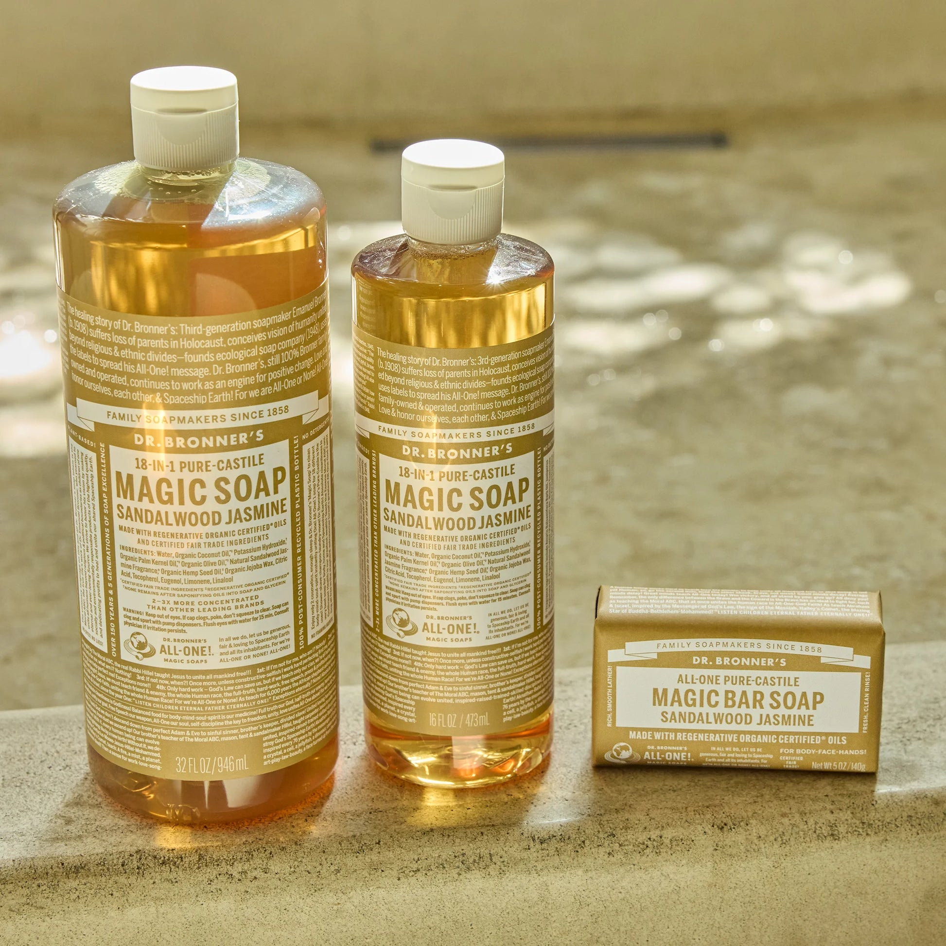 PURE-CASTILE LIQUID SOAP Sandalwood Jasmine [16 oz]