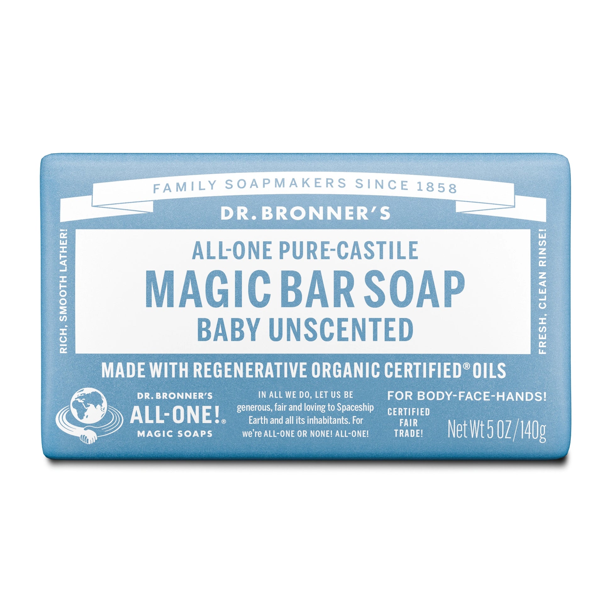 PURE-CASTILE BAR SOAP Unscented [5 oz]