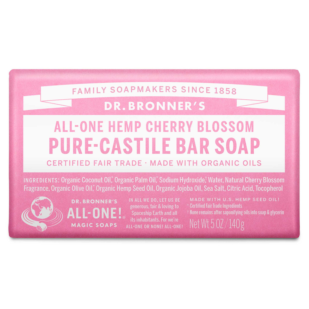 PURE-CASTILE BAR SOAP Cherry Blossom [5 oz]