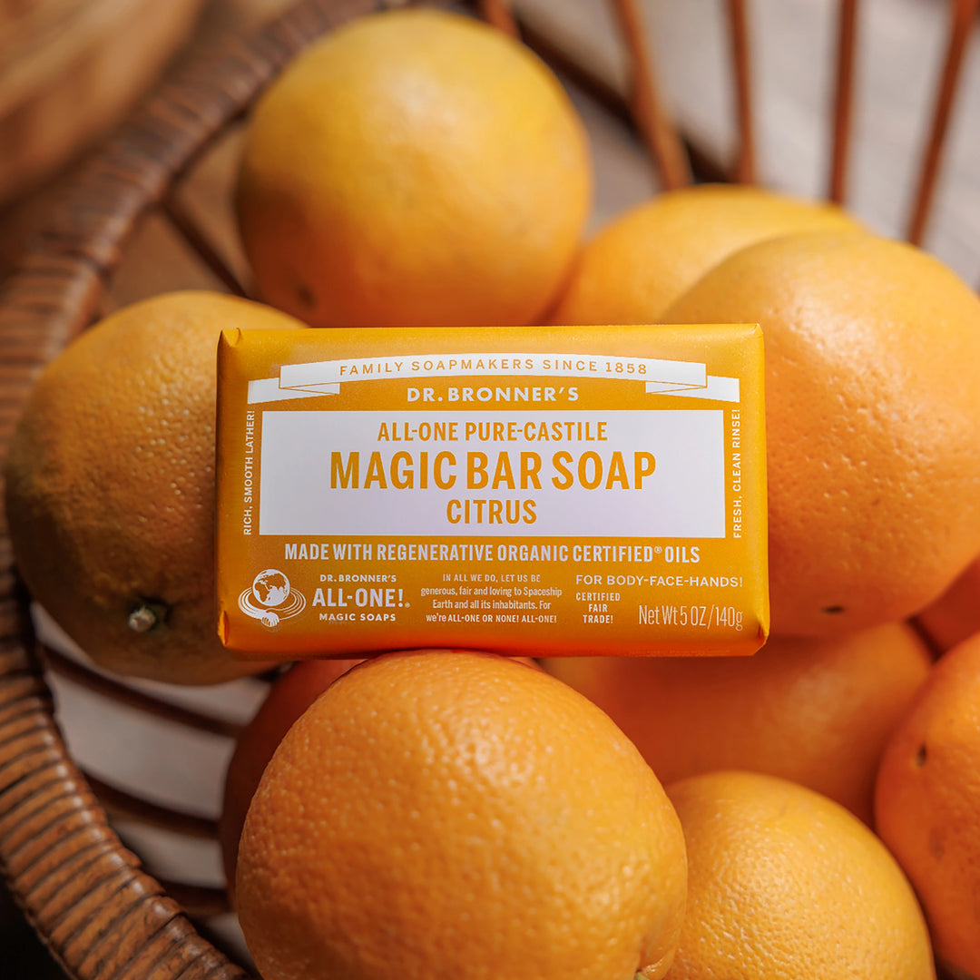 Citrus Pure-Castile Bar Soap made with Organic Ingredients| Dr Citrus Pure-Castile Bar Soap made with Organic Ingredients| Dr