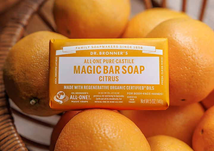 Citrus Pure-Castile Bar Soap made with Organic Ingredients| Dr Citrus Pure-Castile Bar Soap made with Organic Ingredients| Dr