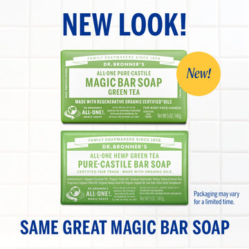 PURE-CASTILE BAR SOAP Green Tea [5 oz]