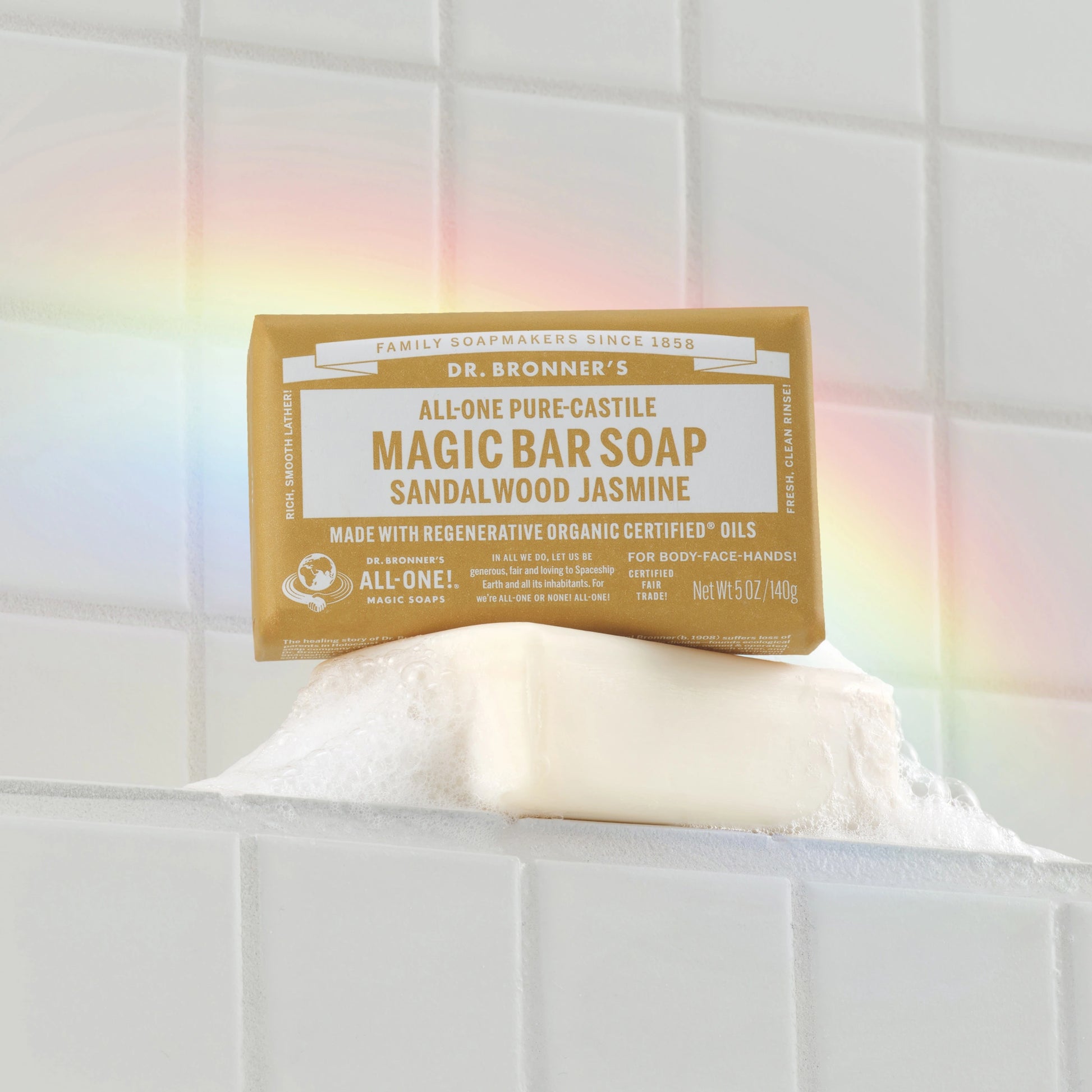 PURE-CASTILE BAR SOAP Sandalwood Jasmine [5 oz]