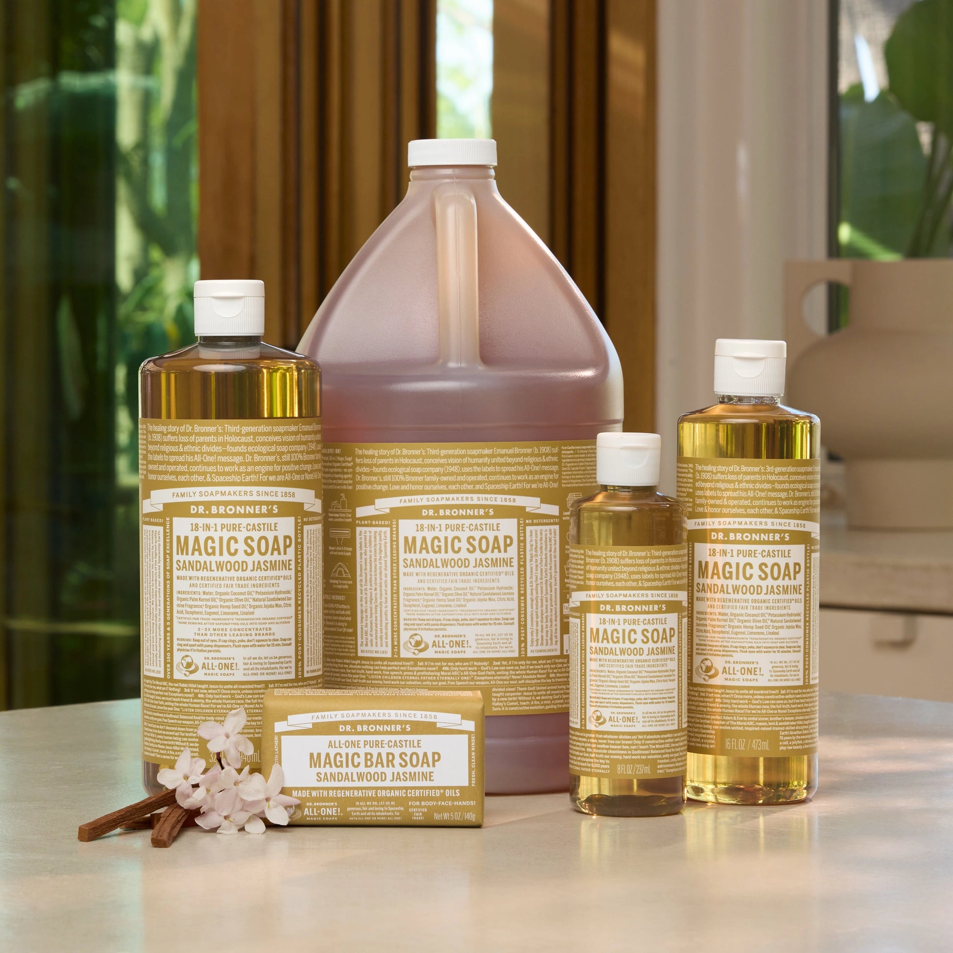 PURE-CASTILE BAR SOAP Sandalwood Jasmine [5 oz]