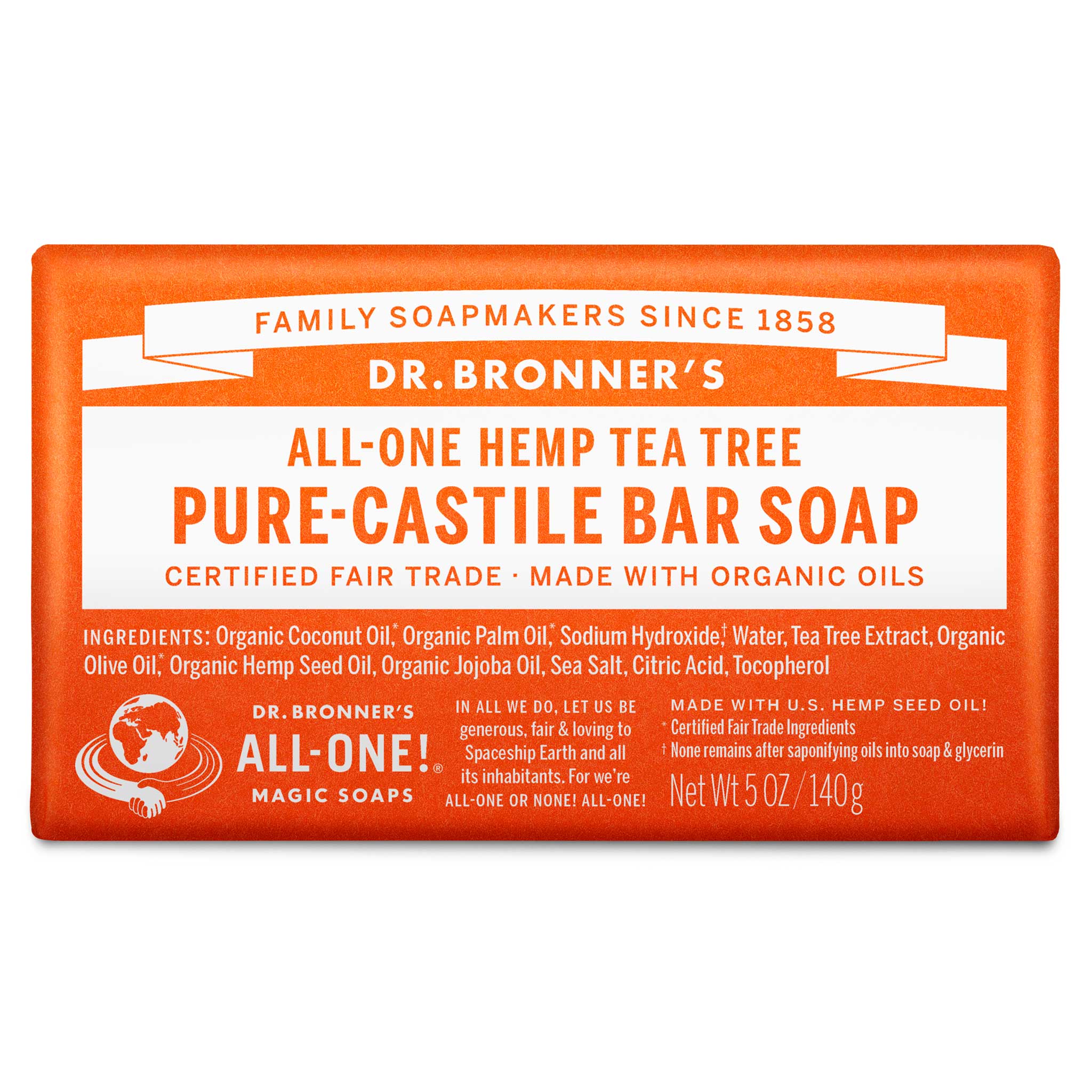Pure Castile Bar Soap made with Tea Tree Oil Dr. Bronner s