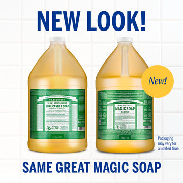 PURE-CASTILE LIQUID SOAP Almond [1 Gallon]