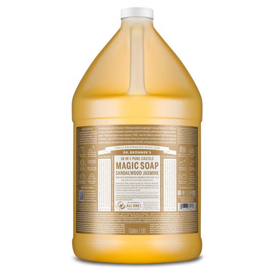 PURE-CASTILE LIQUID SOAP Sandalwood Jasmine [1 Gallon]