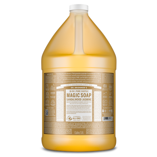 PURE-CASTILE LIQUID SOAP Sandalwood Jasmine [1 Gallon]