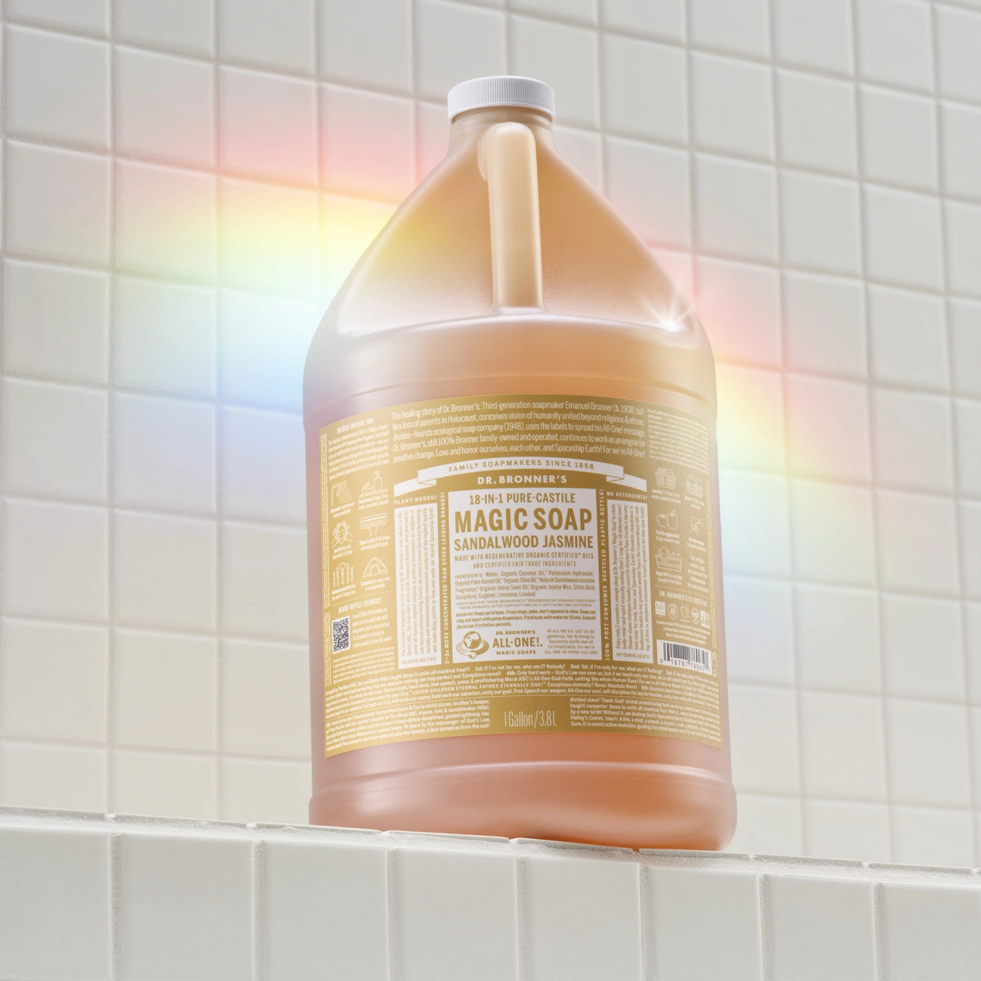 PURE-CASTILE LIQUID SOAP Sandalwood Jasmine [1 Gallon]