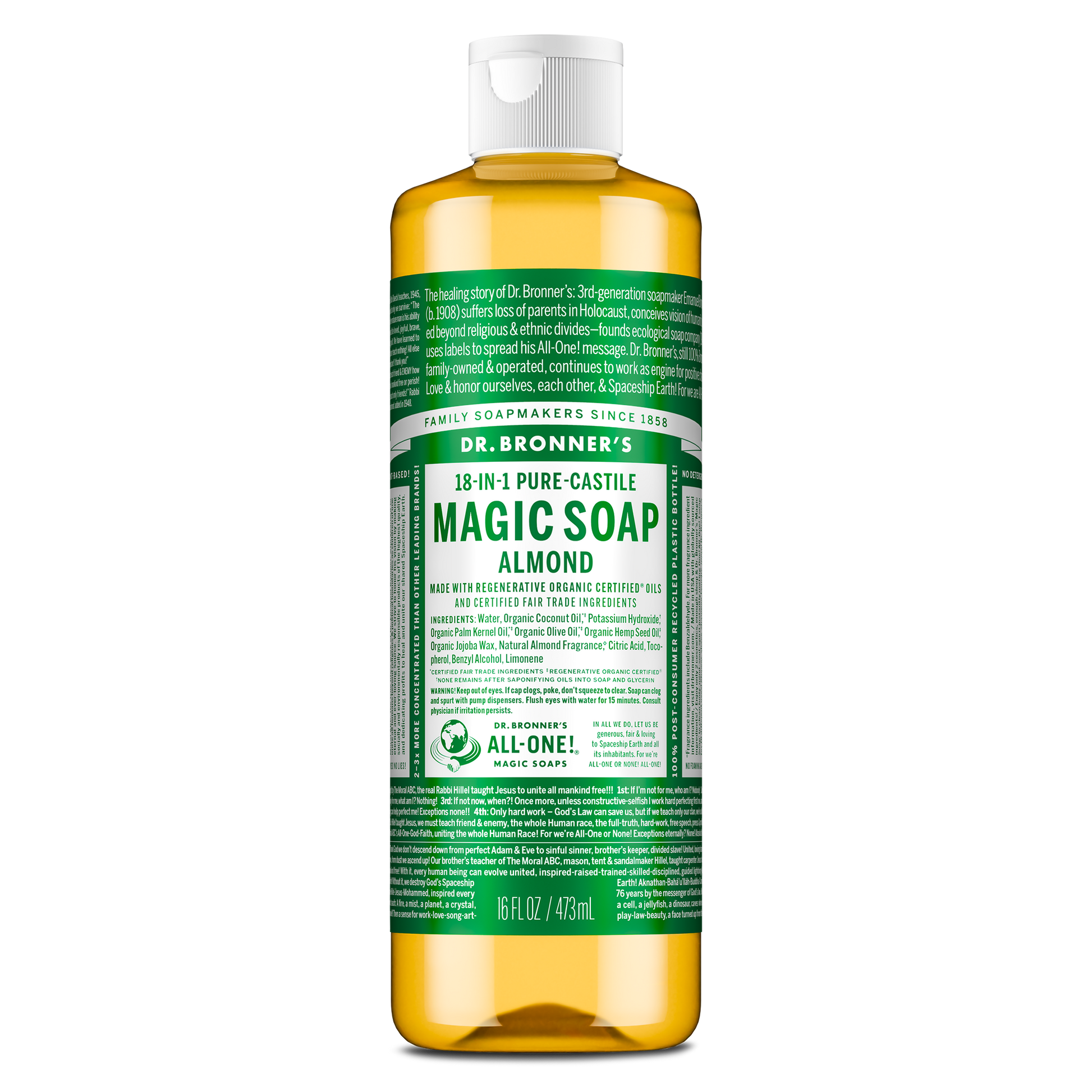 PURE-CASTILE LIQUID SOAP Almond [16 oz]