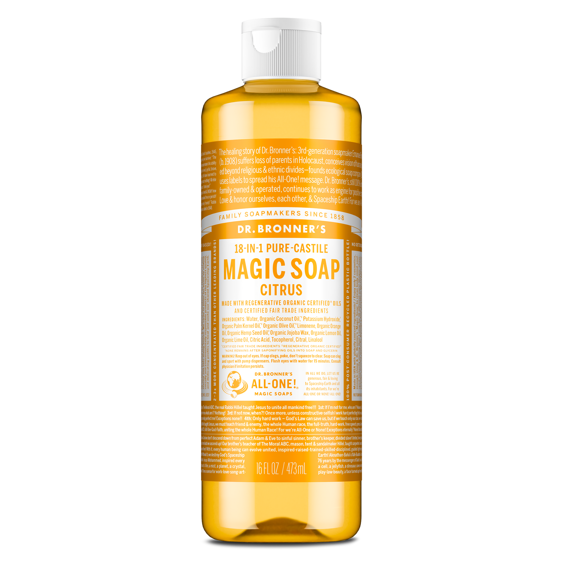 PURE-CASTILE LIQUID SOAP Citrus [16 oz]
