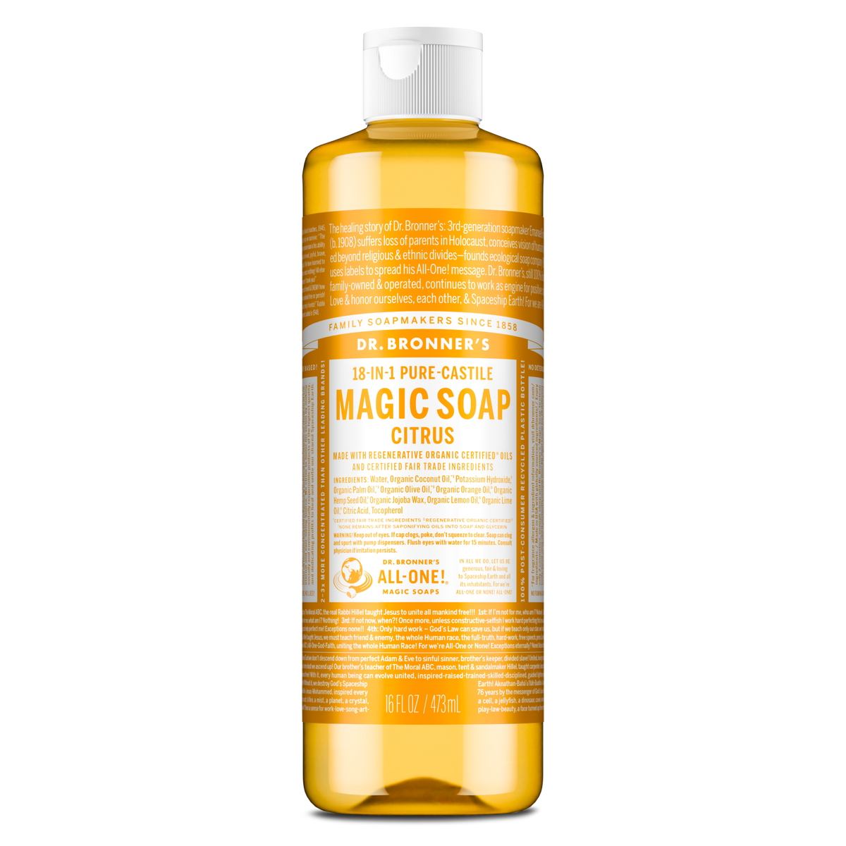 Buy Citrus Castile Soap - Liquid Wash for Face, Body, Home & More