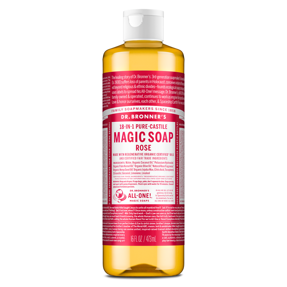 PURE-CASTILE LIQUID SOAP Rose [16 oz]