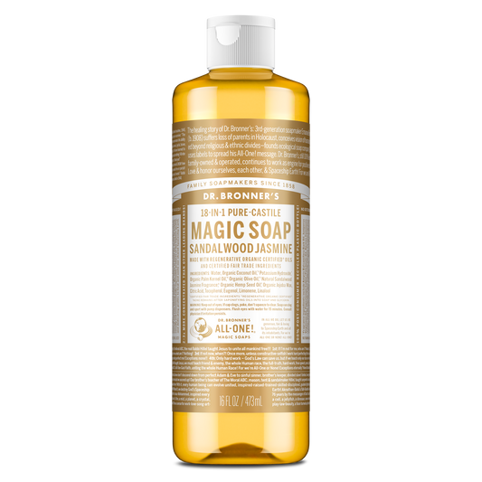 PURE-CASTILE LIQUID SOAP Sandalwood Jasmine [16 oz]