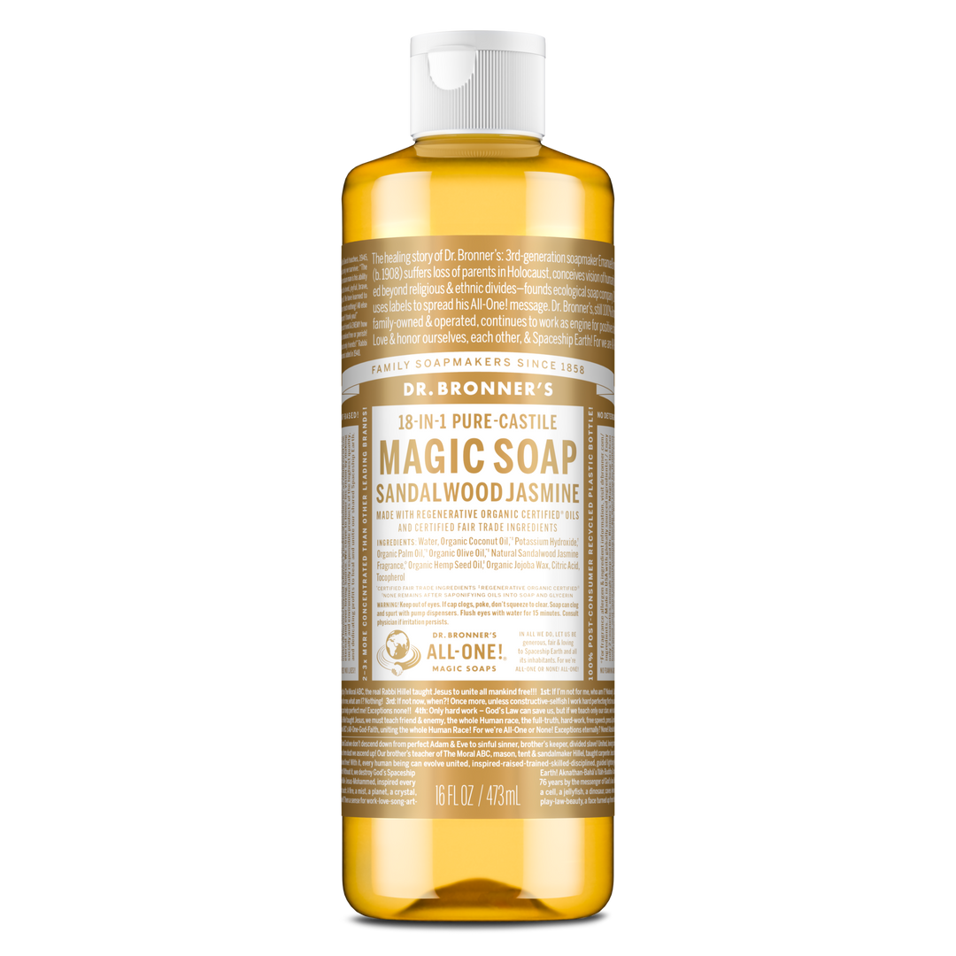 PURE-CASTILE LIQUID SOAP Sandalwood Jasmine [16 oz]