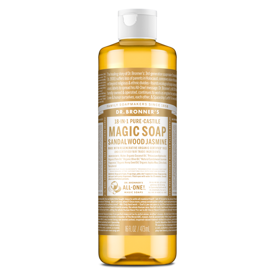 PURE-CASTILE LIQUID SOAP Sandalwood Jasmine [16 oz]