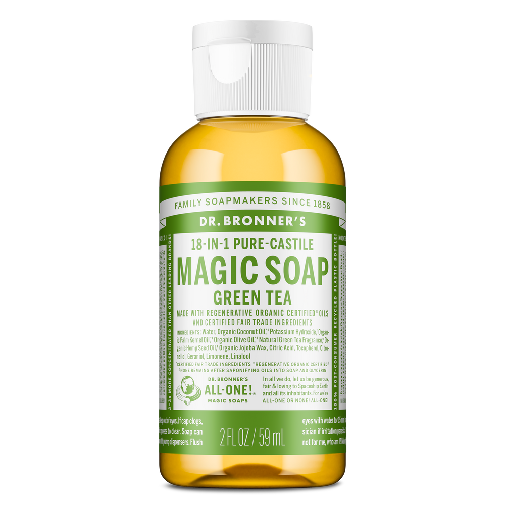 PURE-CASTILE LIQUID SOAP Green Tea [2 oz]
