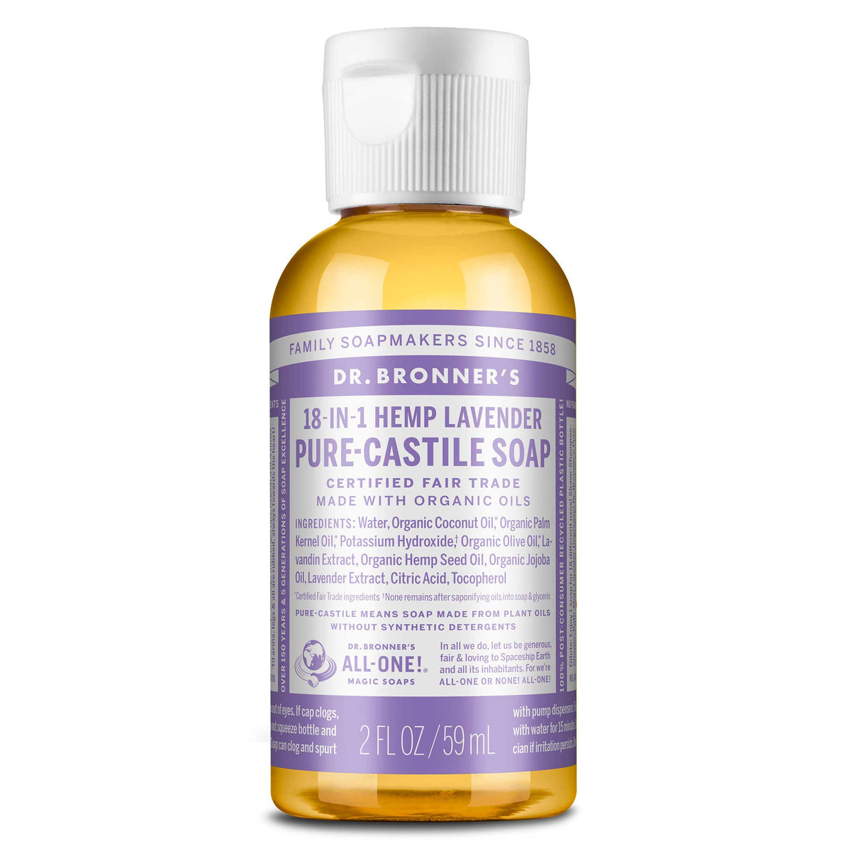 Buy Lavender Castile Soap - Liquid Wash for Face, Body, Home & More ...
