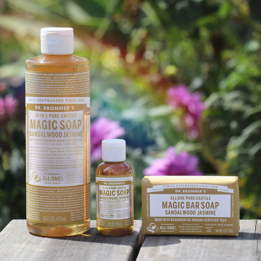 PURE-CASTILE LIQUID SOAP Sandalwood Jasmine [2 oz]