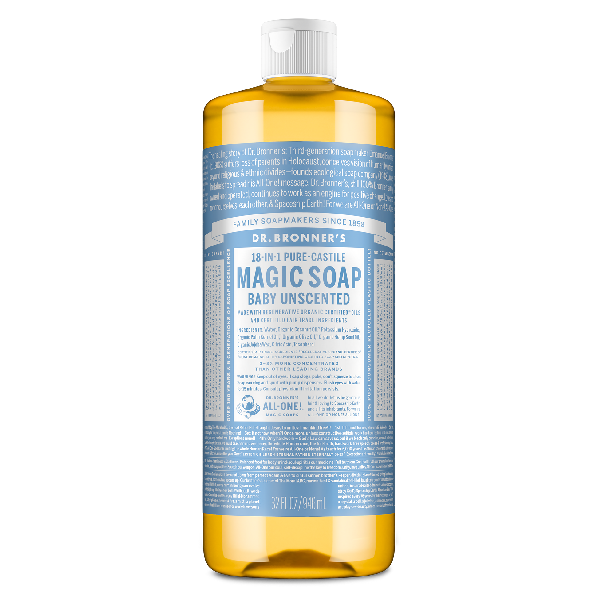 PURE-CASTILE LIQUID SOAP Unscented [32 oz]