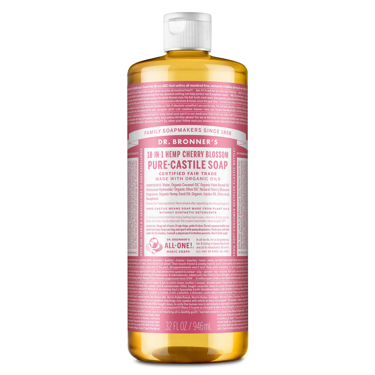 PURE-CASTILE LIQUID SOAP Cherry Blossom [32 oz]