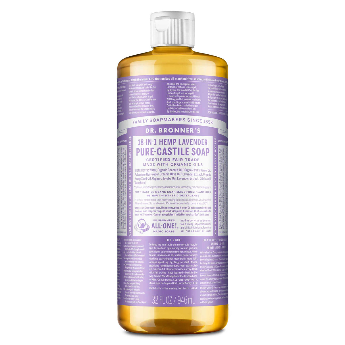 Buy Lavender Castile Soap - Liquid Wash for Face, Body, Home