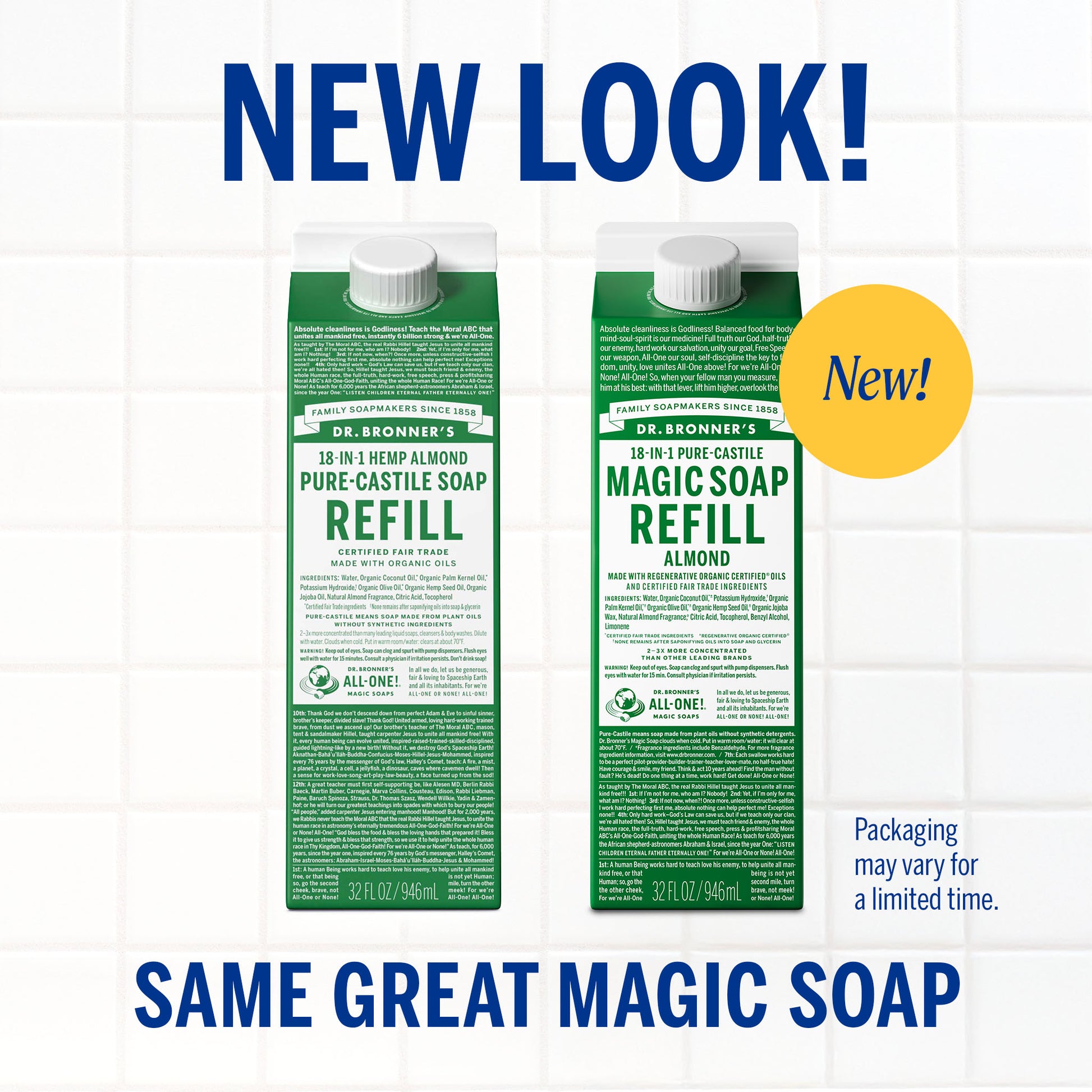PURE-CASTILE LIQUID SOAP REFILL Almond [32 oz]