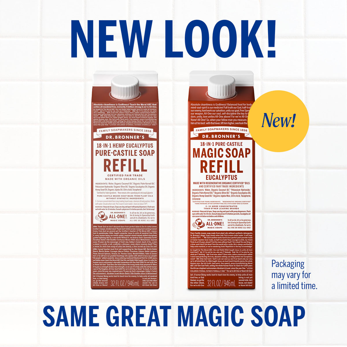 PURE-CASTILE LIQUID SOAP Refill Eucalyptus [32 oz]