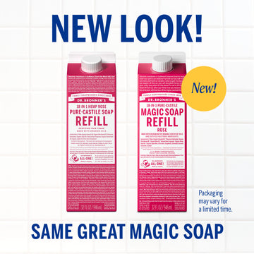 PURE-CASTILE LIQUID SOAP Refill Rose [32 oz]