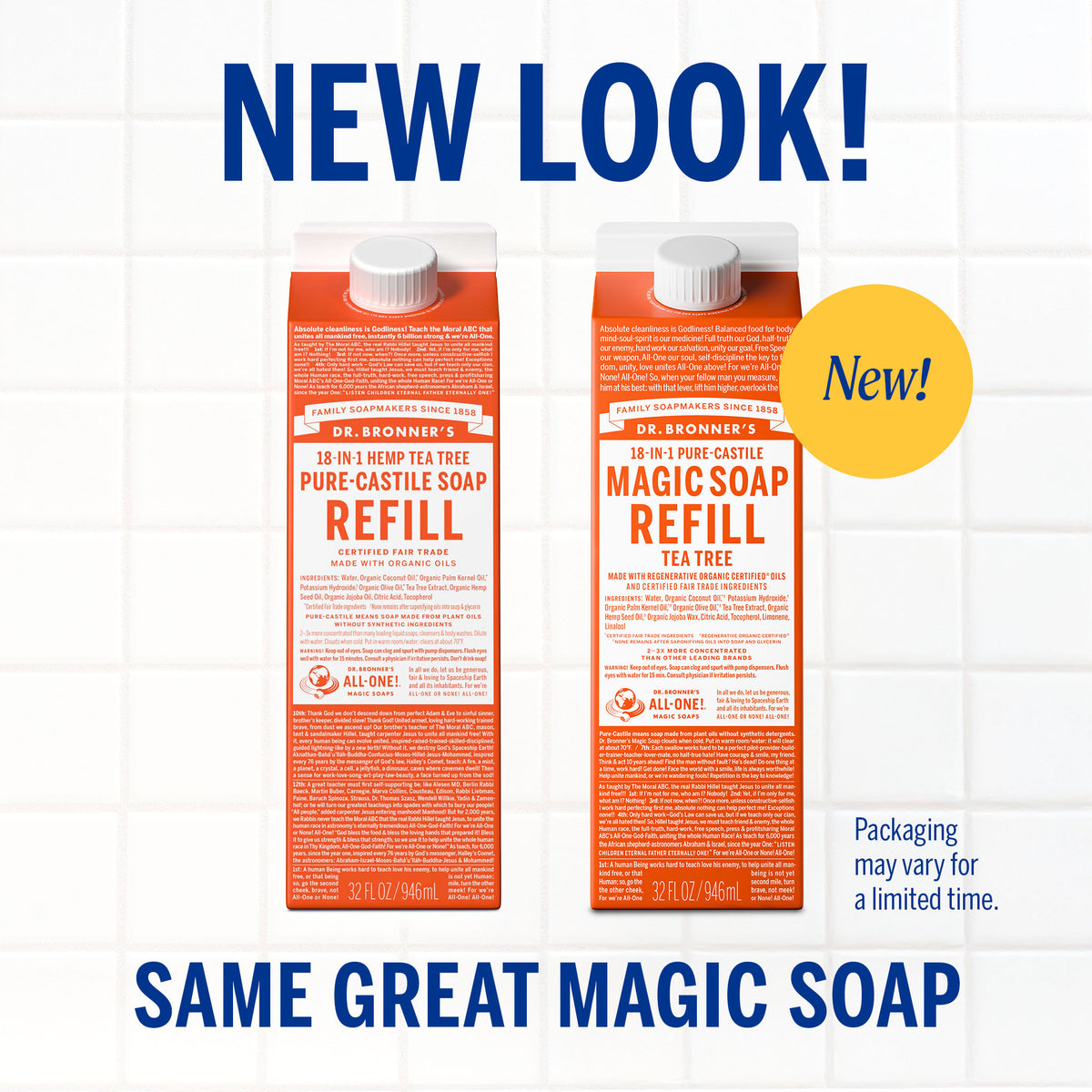 PURE-CASTILE LIQUID SOAP REFILL Tea Tree [32 oz]