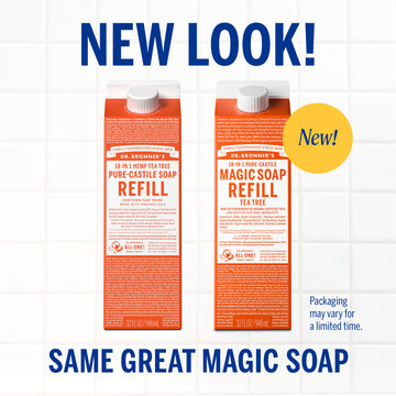 PURE-CASTILE LIQUID SOAP REFILL Tea Tree [32 oz]