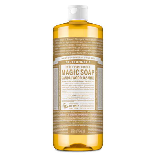 PURE-CASTILE LIQUID SOAP Sandalwood Jasmine [32 oz]