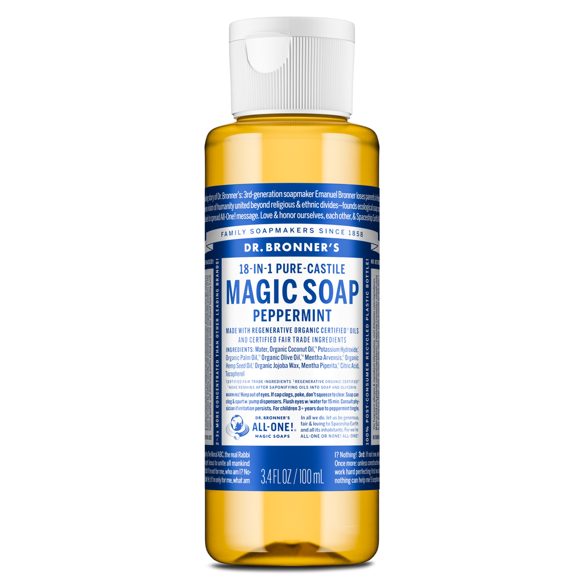 Peppermint Pure-Castile Liquid Soap by Dr. Bronner's