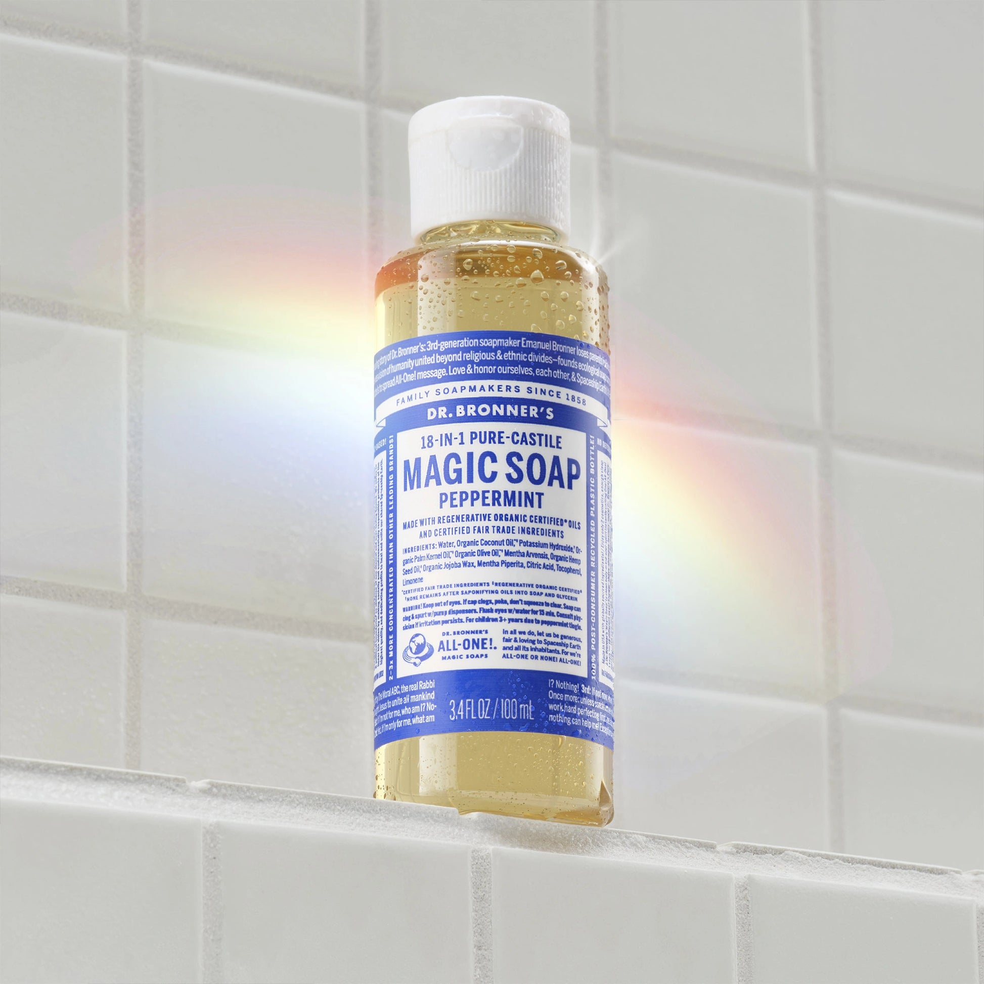 PURE-CASTILE LIQUID SOAP Peppermint [3.4 oz]