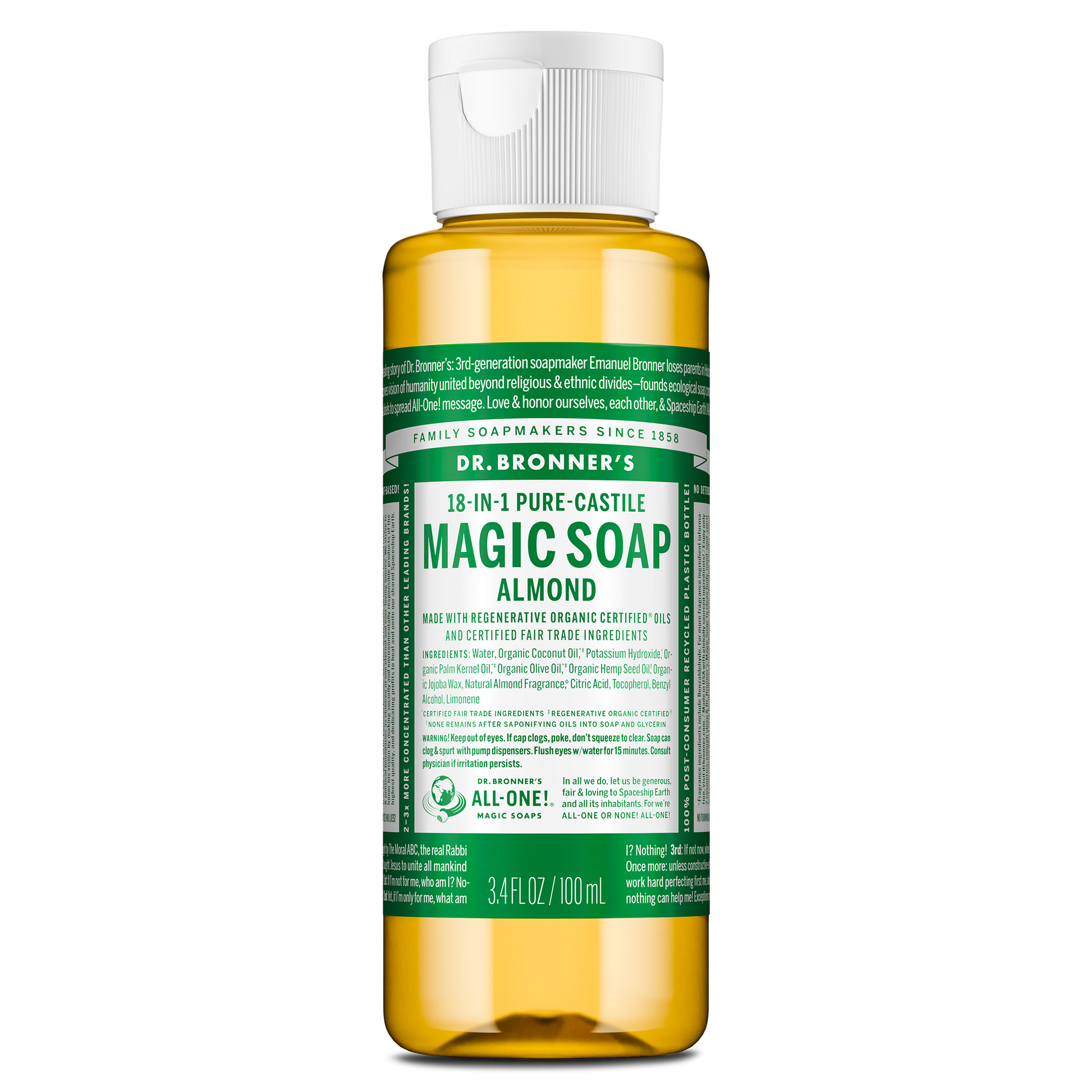 PURE-CASTILE LIQUID SOAP Almond [3.4 oz]