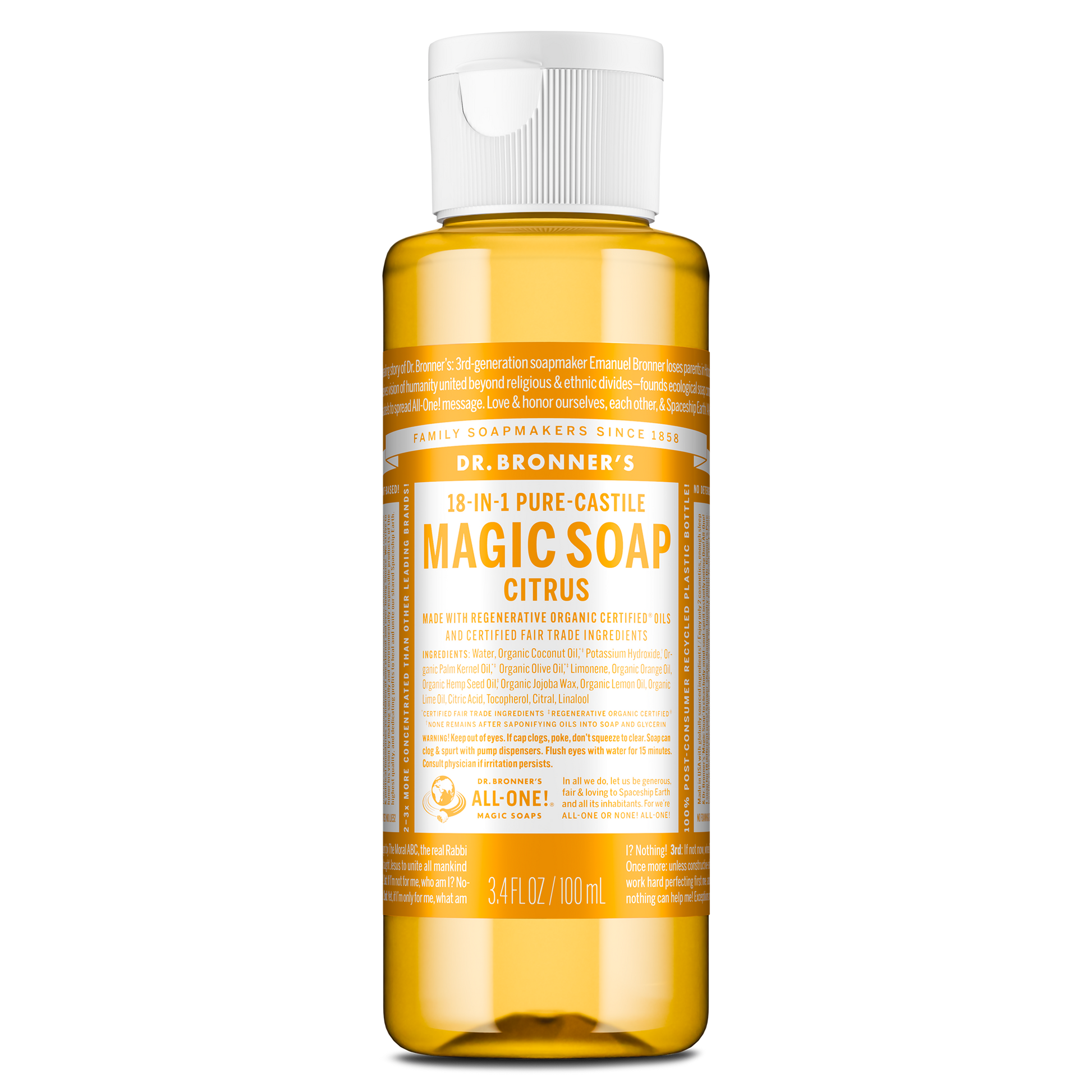 PURE-CASTILE LIQUID SOAP Citrus [3.4 oz]